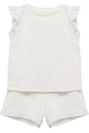 MANGO Shortama broderie
