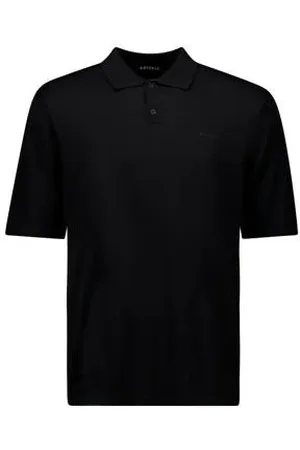 Airforce Regular polo fijn gebreid zwart