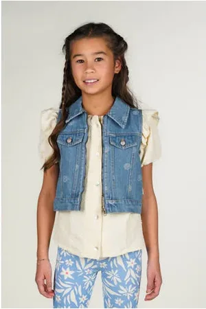 Moodstreet Gilet light blue denim
