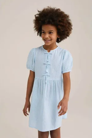 WE Fashion Korte jurk lichtblauw