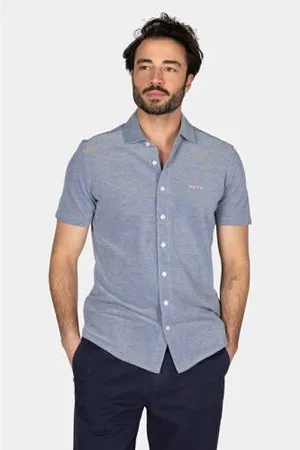 New Zealand Auckland Casual overhemd donkerblauw