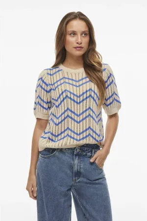 VILA Top blauw