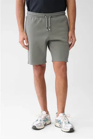 SHOEBY Regular sweatshort grijsgroen