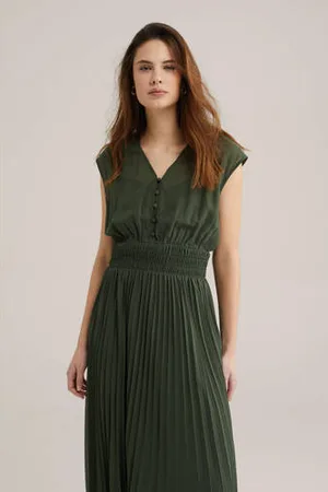 WE Fashion Avondjurk groen