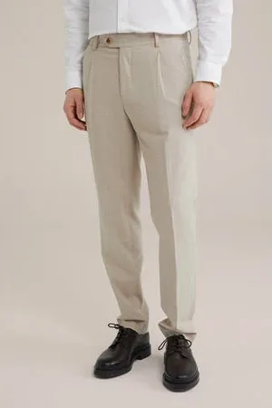 WE Fashion Slim pantalon beige