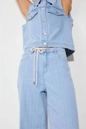 Suncoo High waist wide leg jeans