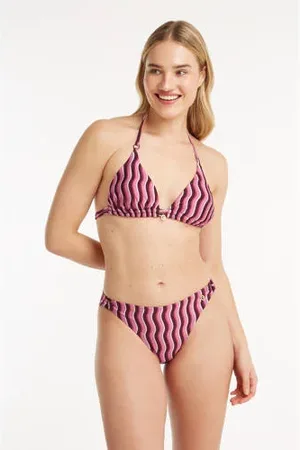 Ten Cate TC WOW voorgevormde triangel bikinitop roze/wit/bruin