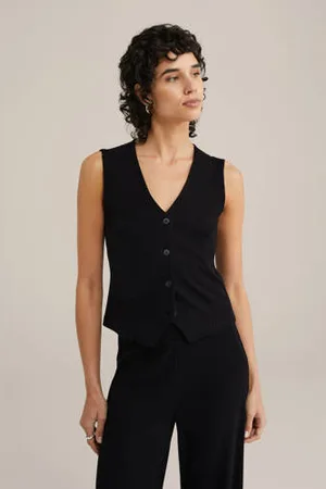 WE Fashion Gilet zwart