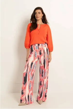 Claudia Sträter High waist broek fijn gebreid