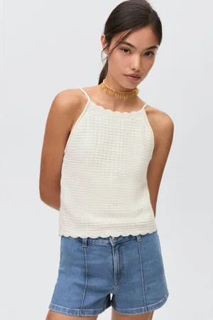 MANGO Denim short medium blue denim