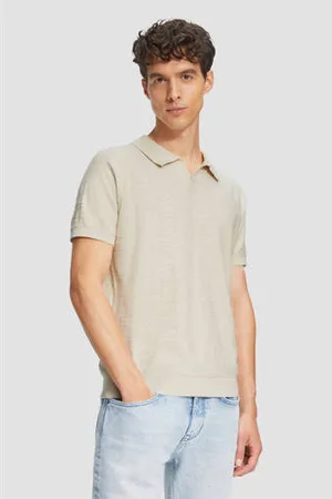 QS by s.Oliver Regular polo met ingebreid patroon