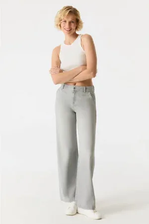 Cup of Joe denim Low waist wide leg jeans