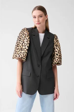 SHOEBY Oversized blazer grijs