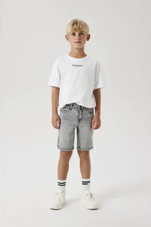 NAME IT KIDS slim denim short grey denim