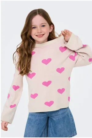 ONLY KIDS GIRL trui ecru fijn gebreid
