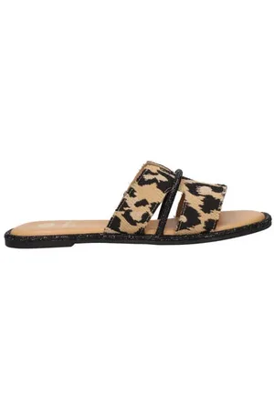 La Strada Slippers met panterprint
