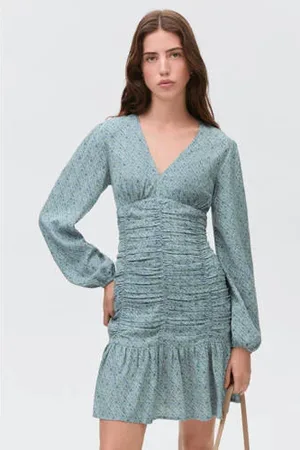 MANGO Korte jurk blauw
