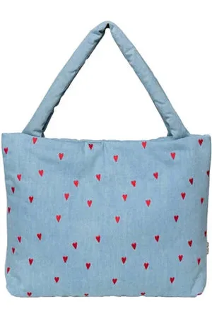 Studio Noos Luiertas Denim Hearts Mom Bag