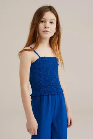 WE Fashion Straight jumpsuit blauw