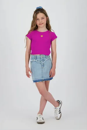 Vingino Spijkerrok light blue denim