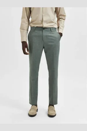 SELECTED Slim pantalon groen
