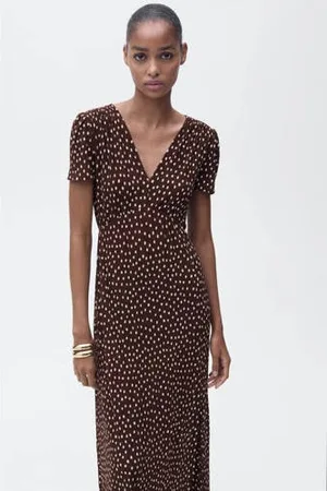MANGO Zomerjurk bruin