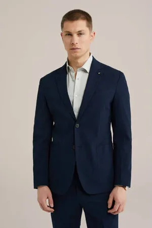 WE Fashion Colbert donkerblauw