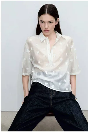 MANGO Blousetop broderie