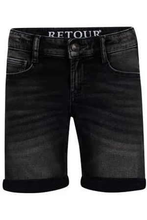 Retour Straight denim short grey denim
