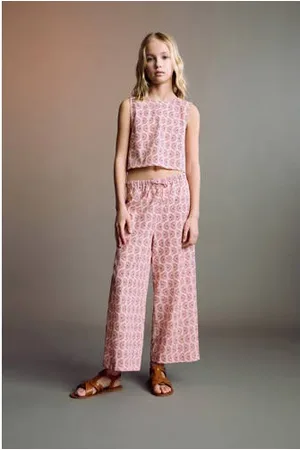 MANGO Wide leg palazzo broek
