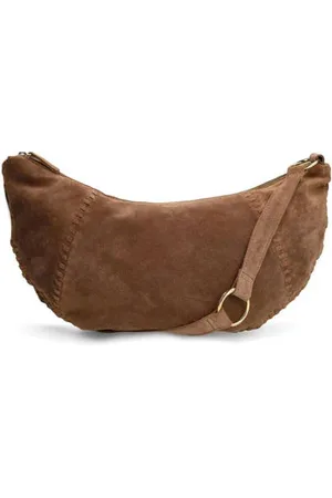 Manfield Suede crossbody tas bruin