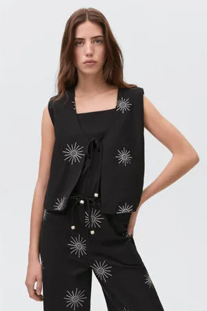 MANGO Gilet zwart