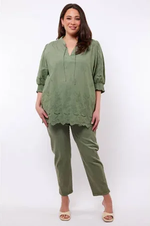 Exxcellent Straight regular waist broek