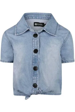 No Way Monday Blouse light blue denim
