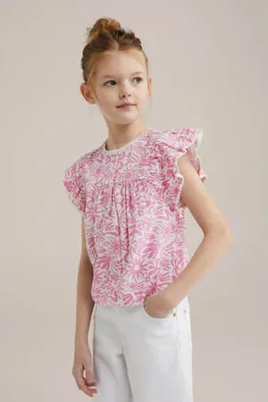 WE Fashion Mouwloze top broderie