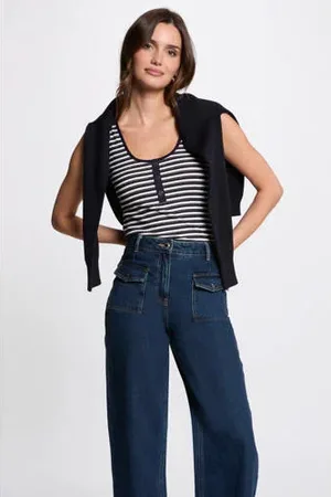 Morgan Top marine met lurex