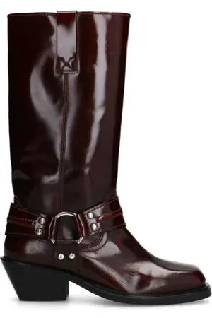Sacha Leren bikerboots bordeaux