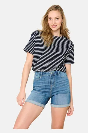 LolaLiza Straight regular waist denim short denim