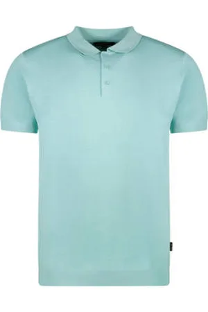 Cars Slim polo fijn gebreid mintgroen