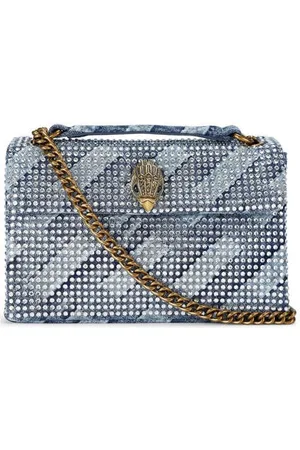 Kurt Geiger Denim crossbody tas Kensington met strass