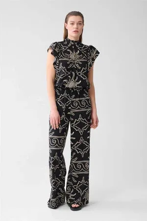SHOEBY Wide leg high waist broek