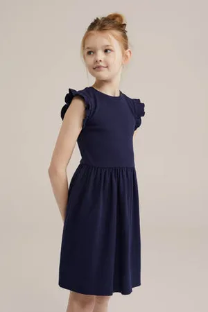 WE Fashion Korte jurk donkerblauw