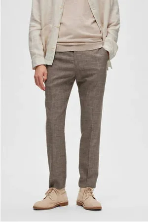 SELECTED Slim pantalon taupe