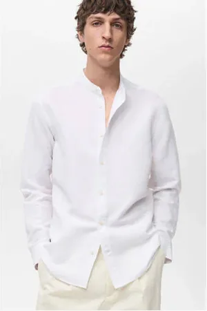 MANGO Linnen casual overhemd