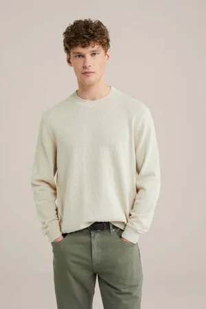 WE Fashion Pullover fijn gebreid beige