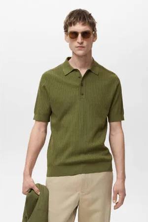 MANGO Regular polo rib gebreid
