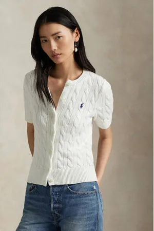 Ralph Lauren Vest wit met kabels