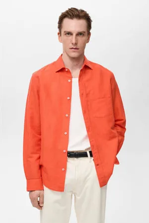 MANGO Linnen casual overhemd