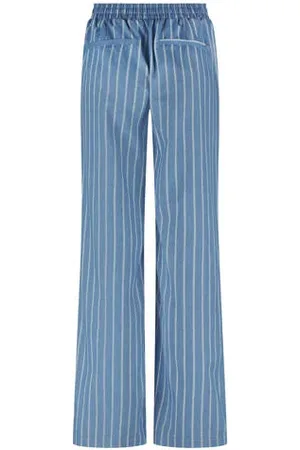 Tramontana Wide leg regular waist broek lichtblauw