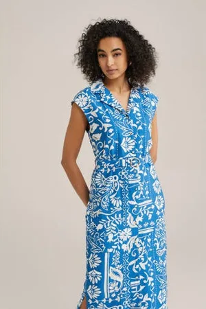 WE Fashion Blousejurk blauw
